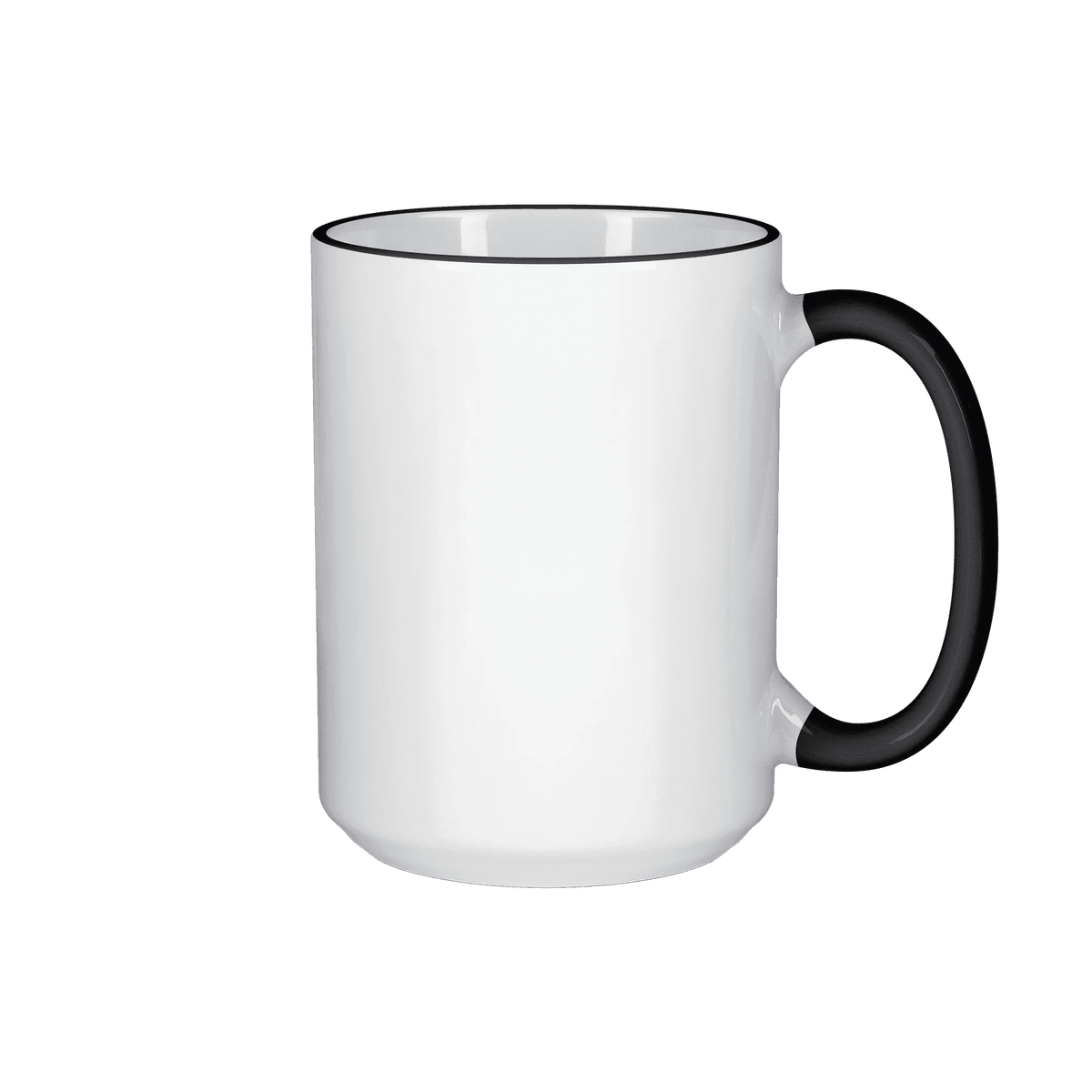 HPN ORCA Premium 15 oz. Color Rim + Handle Sublimation Ceramic Mug - 36 per Case - HeatPressNation