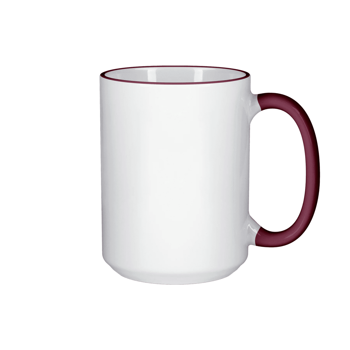 HPN ORCA Premium 15 oz. Color Rim + Handle Sublimation Ceramic Mug - 36 per Case - HeatPressNation