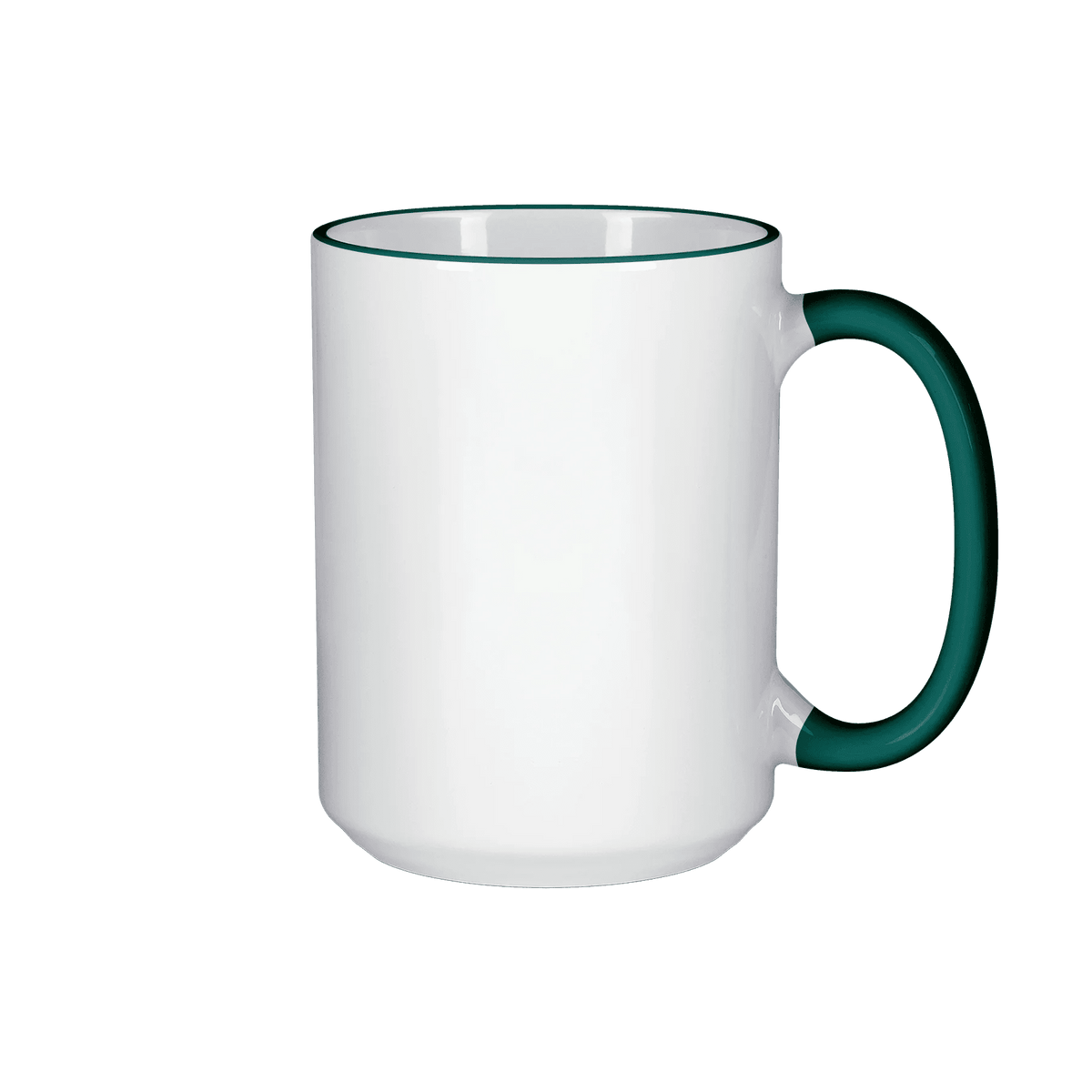 HPN ORCA Premium 15 oz. Color Rim + Handle Sublimation Ceramic Mug - 36 per Case - HeatPressNation