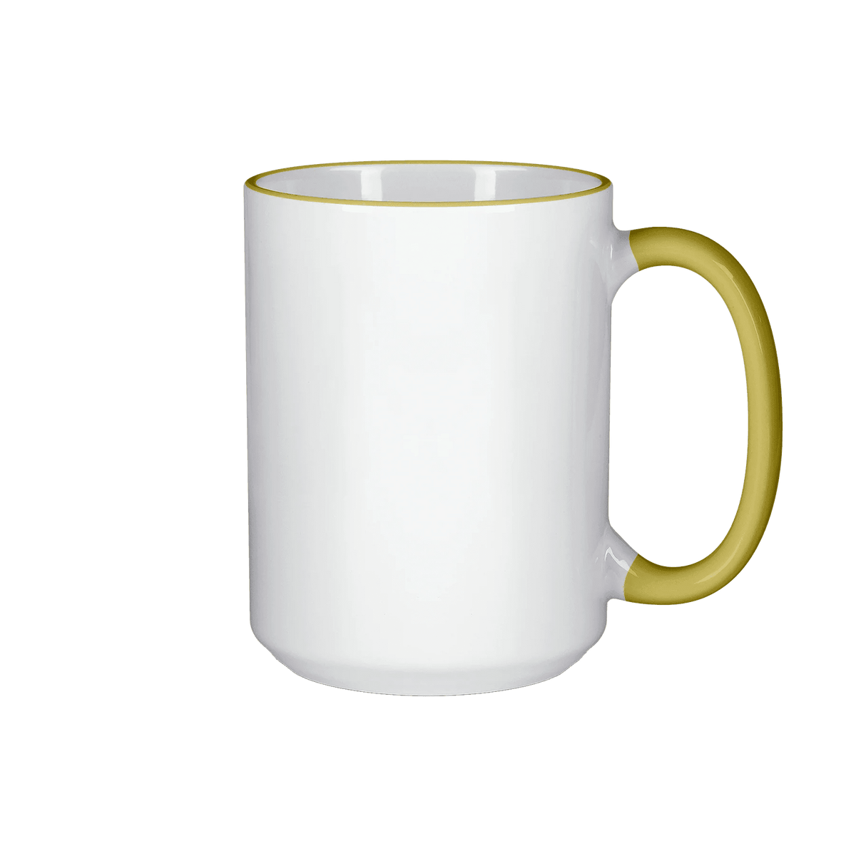 HPN ORCA Premium 15 oz. Color Rim + Handle Sublimation Ceramic Mug - 36 per Case - HeatPressNation