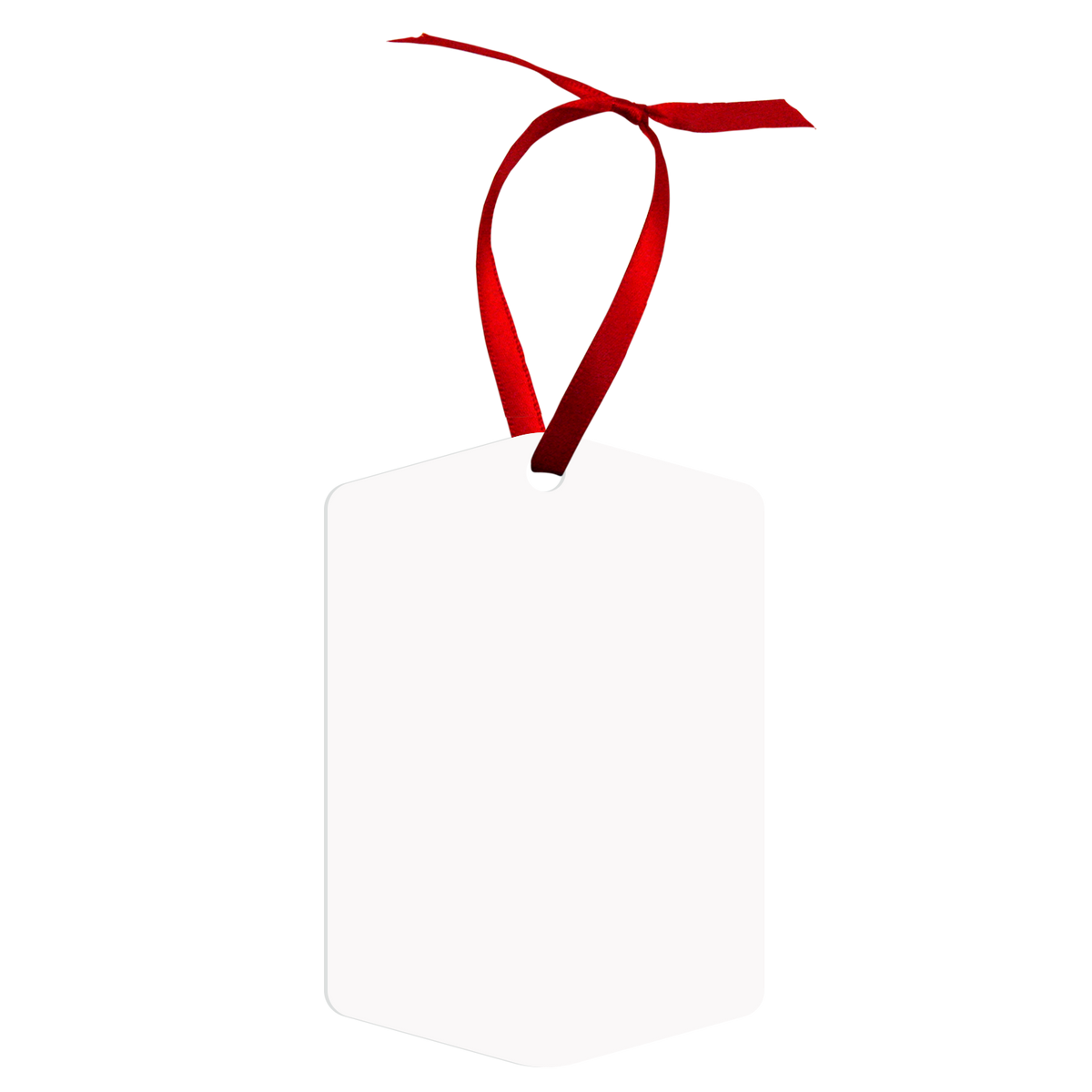 Unisub 4" x 2.75" Sublimation Aluminum Angled Tag Ornament - HeatPressNation