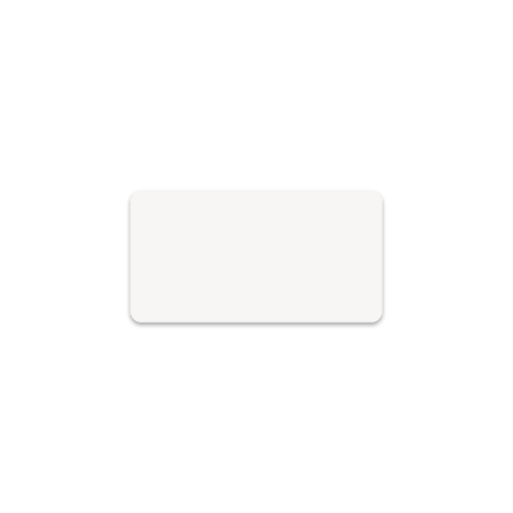 Unisub 3" x 1.5" Sublimation Aluminium Name Badge - Gloss White - HeatPressNation