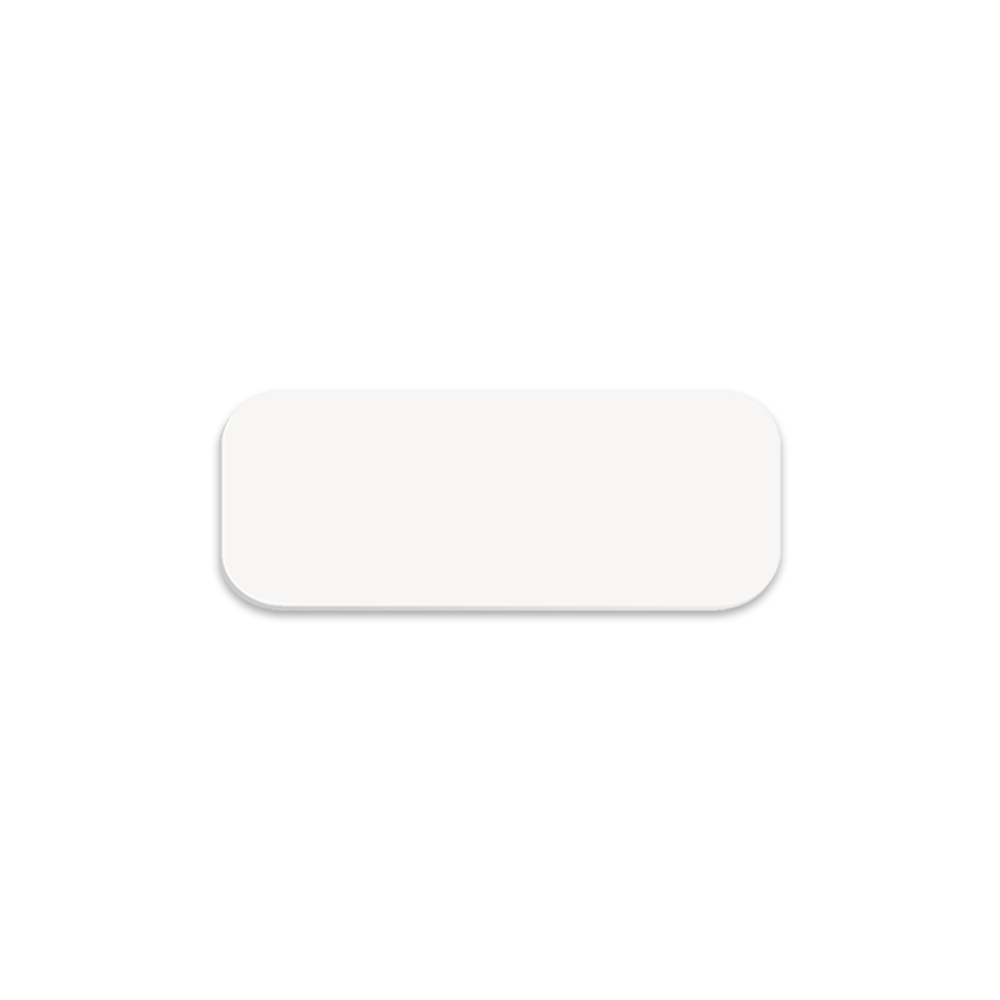 Unisub 3" x 1" Sublimation FRP Name Badge - Matte White - HeatPressNation