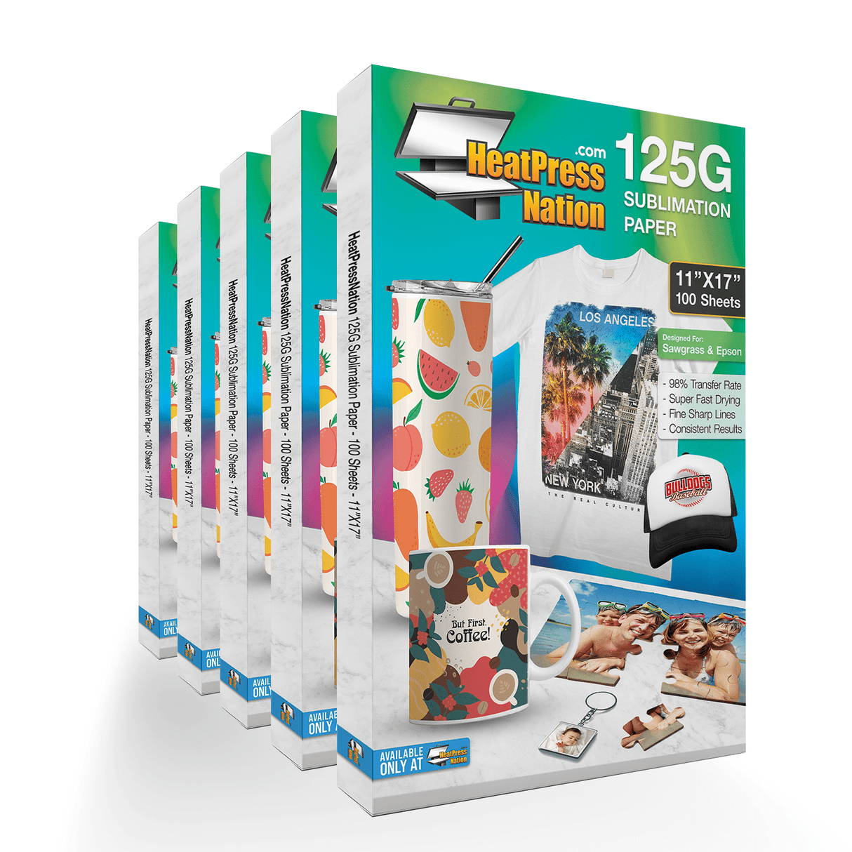 Heat Press Nation 125G Sublimation Paper - 500 Sheet Bulk Pack - HeatPressNation