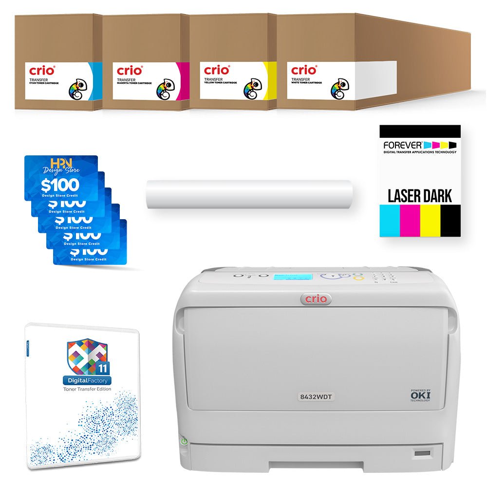 Crio 8432WDT White Toner DTF Printer Starter Bundle - HeatPressNation
