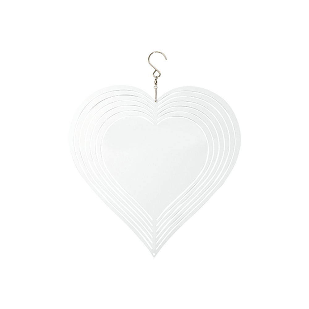 HPN SubliCraft Heart Sublimation Aluminum Wind Spinner - HeatPressNation
