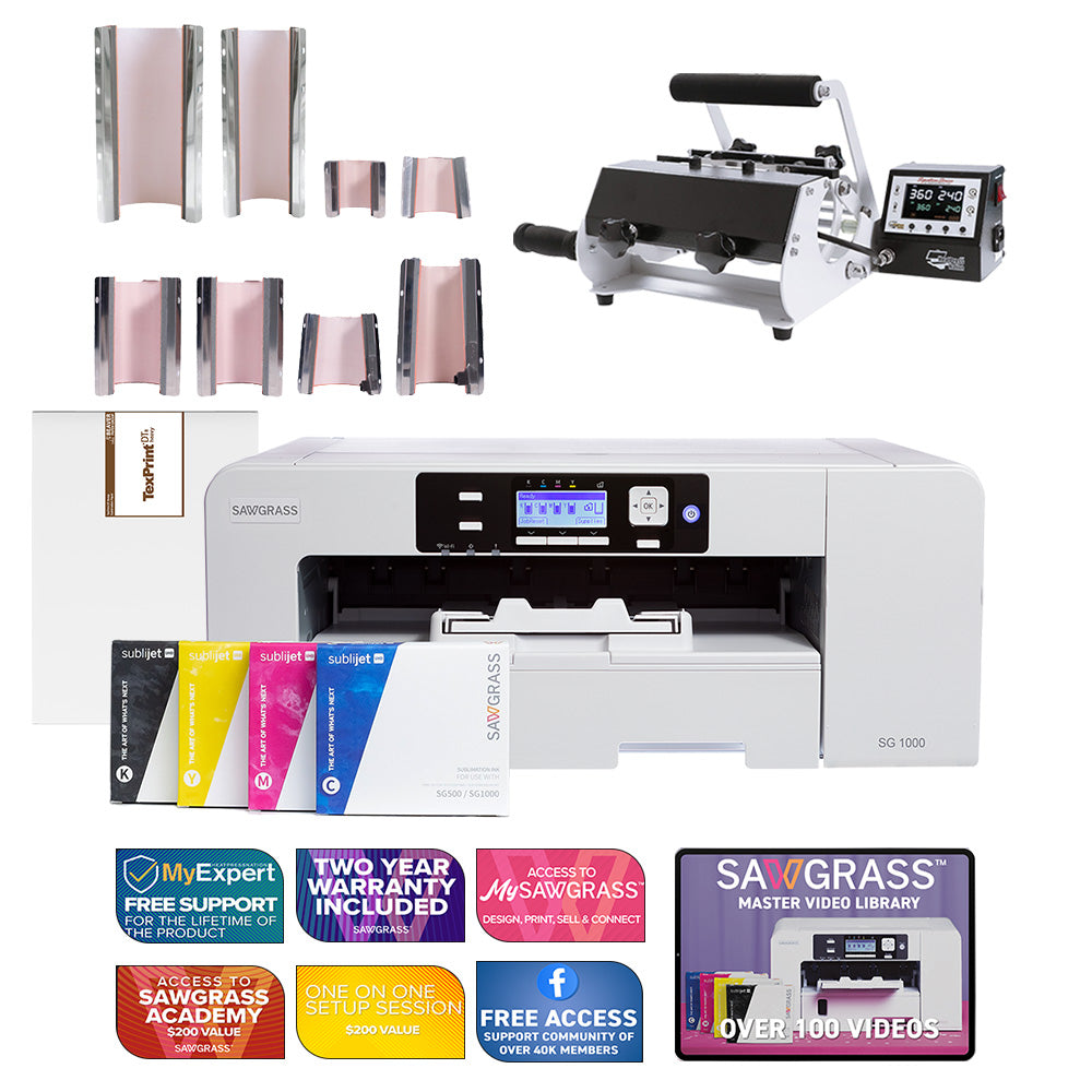 Sawgrass SG1000 Sublijet Sublimation Printer with Signature Series 8-in-1 Mug Press
