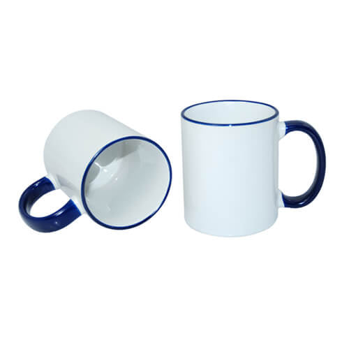 HPN SubliCraft Mug A+ 330 ml with dark blue handle Sublimation Thermal Transfer