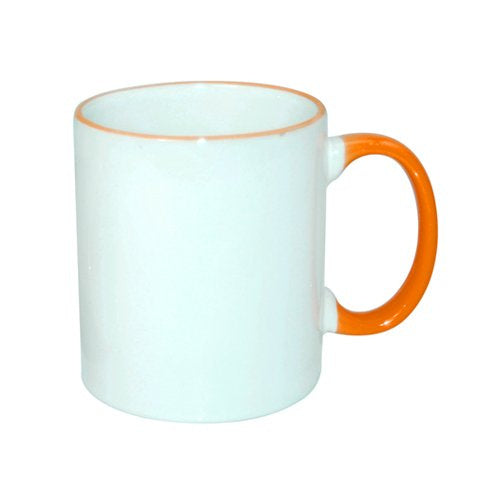 HPN SubliCraft Mug ECO 330 ml with orange handle Sublimation Thermal Transfer