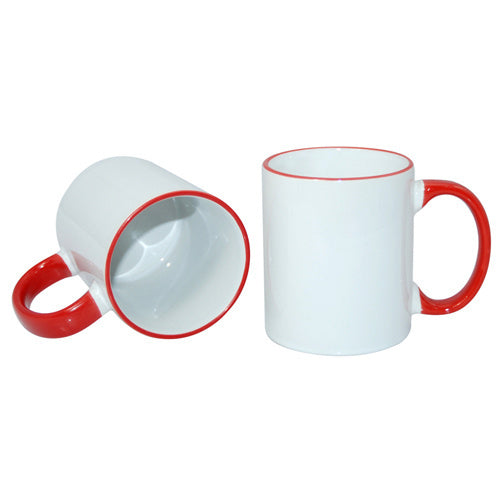 HPN SubliCraft Mug ECO 330 ml with red handle Sublimation Thermal Transfer