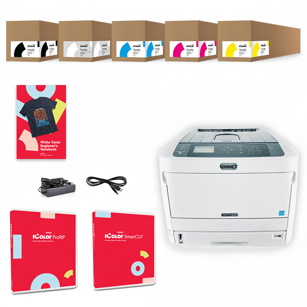 Open-Box Uninet IColor 650 White Toner DTF Printer with IColor ProRIP and SmartCUT Software