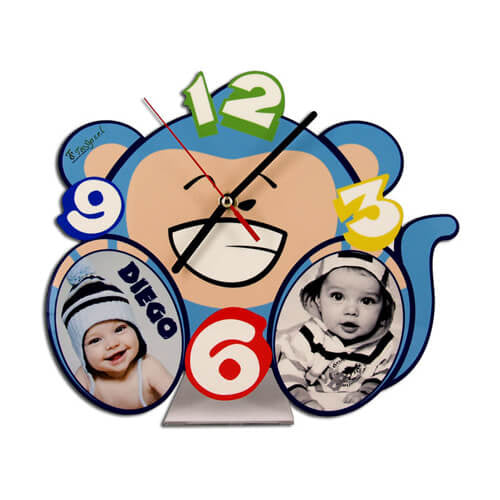 HPN SubliCraft Standing MDF clock for sublimation - Monkey