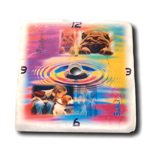 HPN SubliCraft Marble clock 15 x 15 cm for sublimation