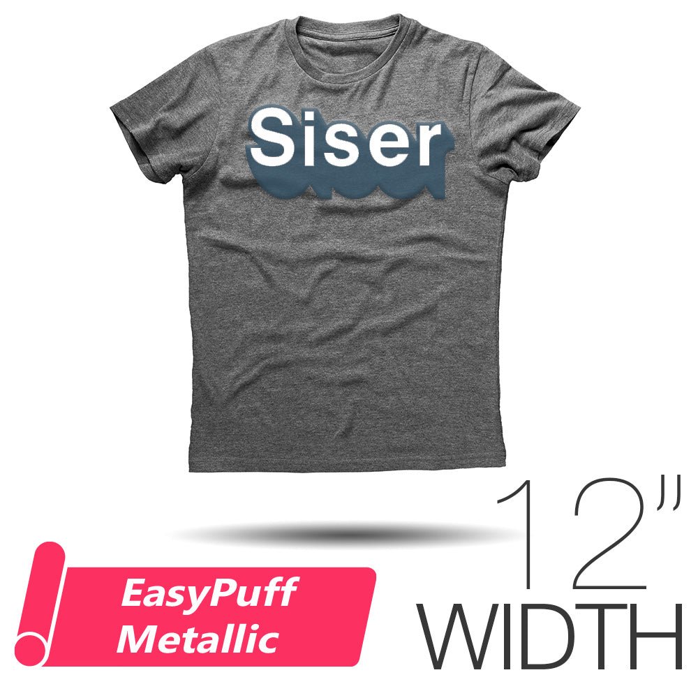 Siser EasyPuff Metallic Heat Transfer Vinyl 12" - By the Yard - HeatPressNation