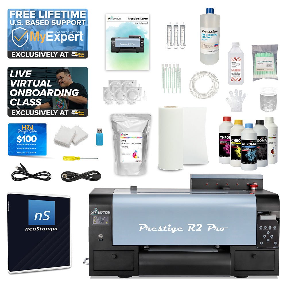 DTF Station Prestige R2 Pro 13" DTF Printer with Ink, Film, and Supplies - HeatPressNation