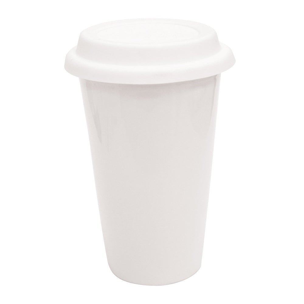 HPN ORCA Premium 10 oz. Sublimation Ceramic Tumbler with White Silicone Lid - 12 per Case - HeatPressNation