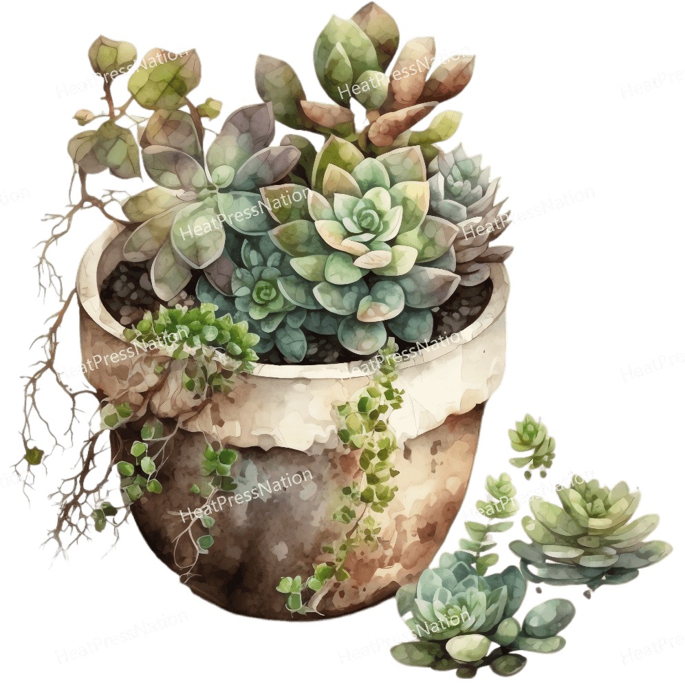 Succulent Assortment Design - HeatPressNation