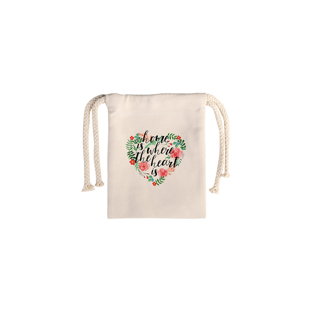 HPN SubliCraft 4.7" x 6.1" Sublimation Canvas Drawstring Gift Bag - HeatPressNation