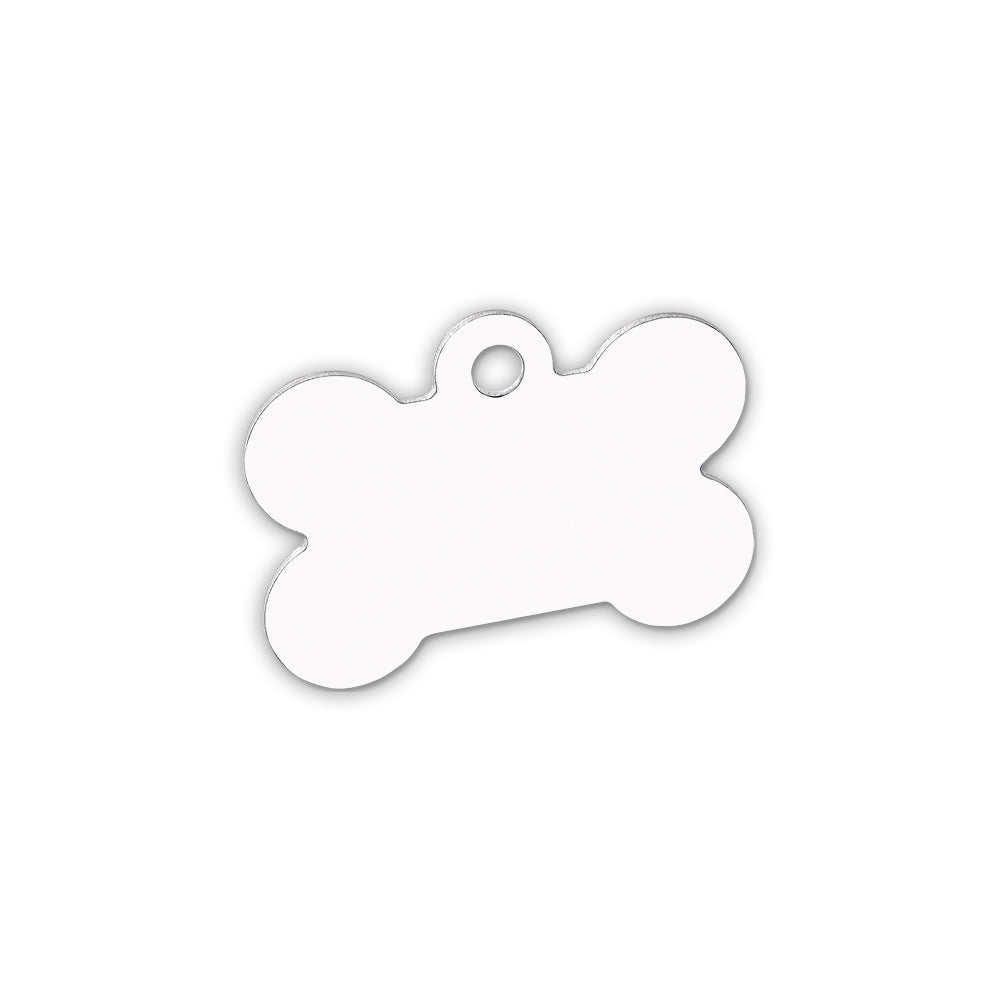  20 Bone Shaped Sublimation Blank Dog Tag. Double Sided!  Aluminum with Chain! : Pet Supplies