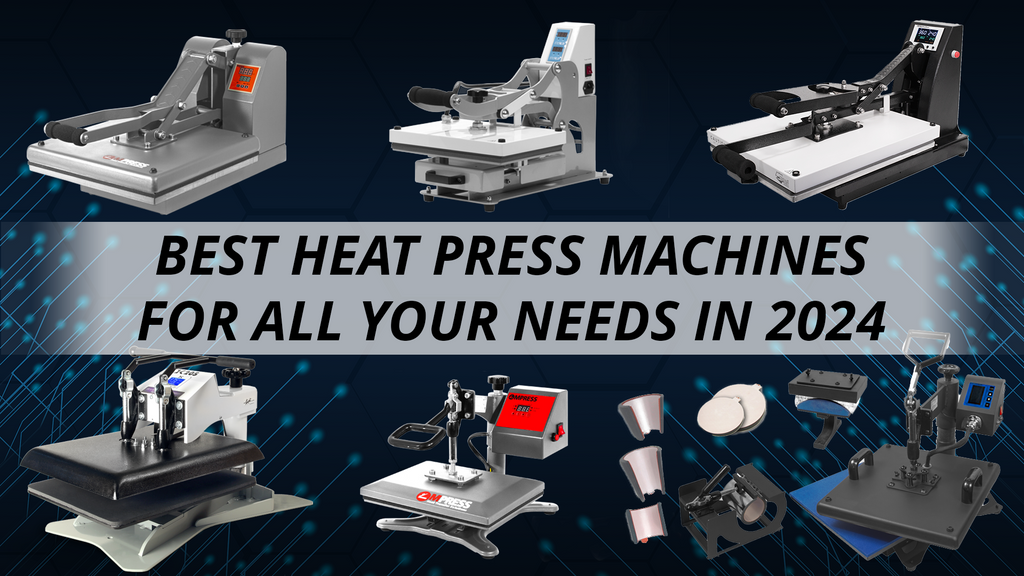 5-in-1 Combo Heat Press Machine 12''x 10'', 360° Swing Away Heat Press, Black
