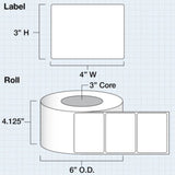 Uninet 4" x 3" Die Cut Matte BOPP for IColor 200 / 250 (475 labels/roll)