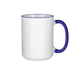 HPN ORCA Premium 15 oz. Color Rim + Handle Sublimation Ceramic Mug - 36 per Case