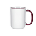 HPN ORCA Premium 15 oz. Color Rim + Handle Sublimation Ceramic Mug - 36 per Case