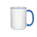 HPN ORCA Premium 15 oz. Color Rim + Handle Sublimation Ceramic Mug - 36 per Case
