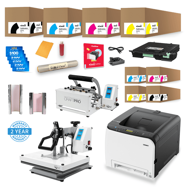 Uninet IColor 350 Toner Based Dye Sublimation Printer - CraftPro Bundle - HeatPressNation