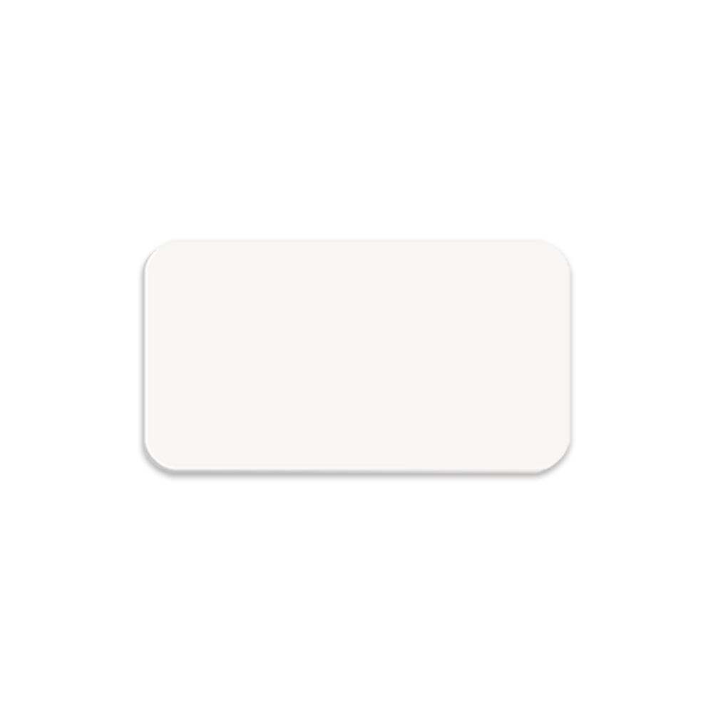 Unisub 3" x 1.5" Sublimation FRP Name Badge - Matte White - HeatPressNation