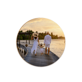 Unisub 3.5" Round Sublimation Hardboard Coaster - Gloss White w/ Raw Back - HeatPressNation