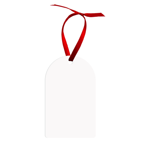 Unisub 4" x 2.45" Sublimation Aluminum Rounded Tag Ornament - HeatPressNation