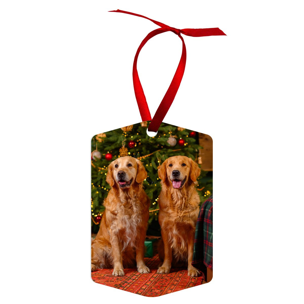 Unisub 4" x 2.75" Sublimation Aluminum Angled Tag Ornament - HeatPressNation
