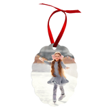 Unisub 4" x 3" Sublimation Aluminum Scalloped Oval Ornament - HeatPressNation