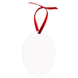 Unisub 4" x 3" Sublimation Aluminum Scalloped Oval Ornament - HeatPressNation