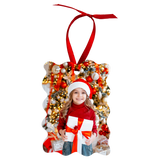 Unisub 4" x 2.83" Sublimation Aluminum Wavy Rectangle Ornament - HeatPressNation
