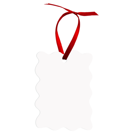 Unisub 4" x 2.83" Sublimation Aluminum Wavy Rectangle Ornament - HeatPressNation