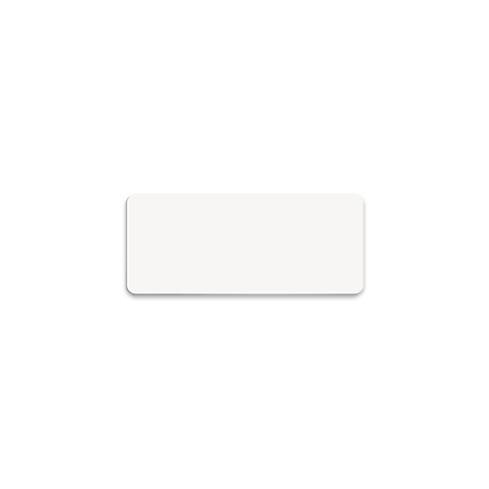 Unisub 3" x 1.25" Sublimation Aluminium Name Badge - Gloss White - HeatPressNation