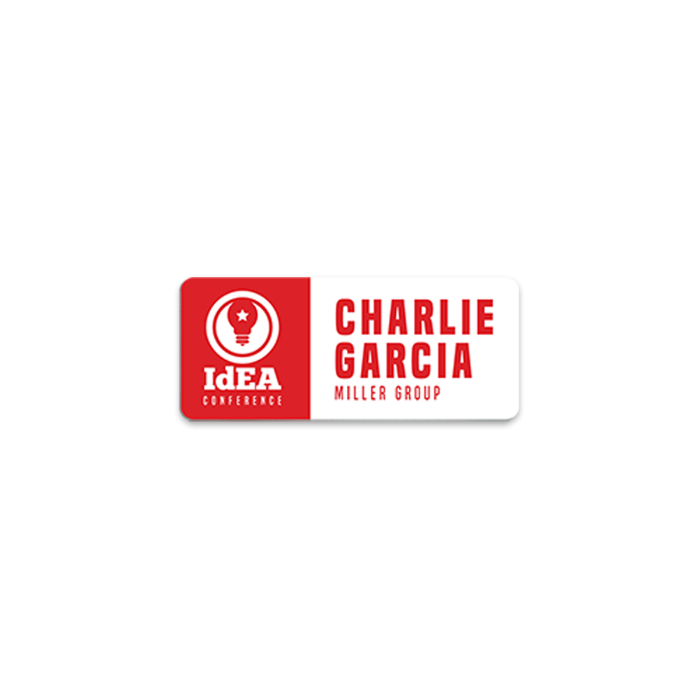 Unisub 3" x 1.25" Sublimation Aluminium Name Badge - Gloss White - HeatPressNation