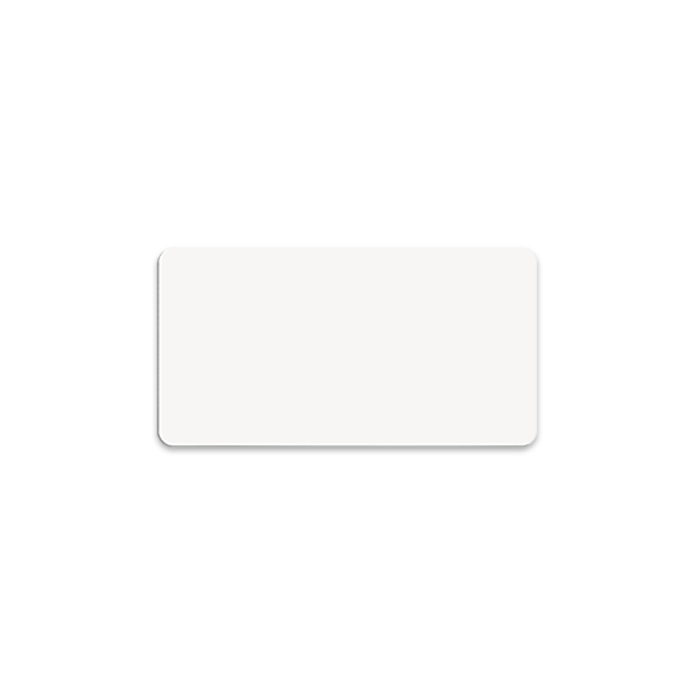 Unisub 3" x 1.5" Sublimation Aluminium Name Badge - Matte White - HeatPressNation