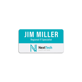 Unisub 3" x 1.5" Sublimation Aluminium Name Badge - Matte White - HeatPressNation