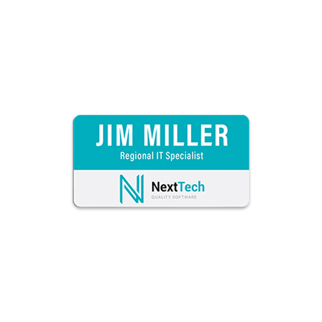Unisub 3" x 1.5" Sublimation Aluminium Name Badge - Matte White - HeatPressNation