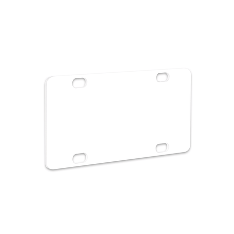 Unisub 2.94" x 5.88" Sublimation Aluminum Mini License Plate - Gloss White - HeatPressNation