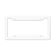 Unisub 12.188" x 6.46" Sublimation Aluminium License Plate Frame - Gloss White - Original 4 Notch - HeatPressNation