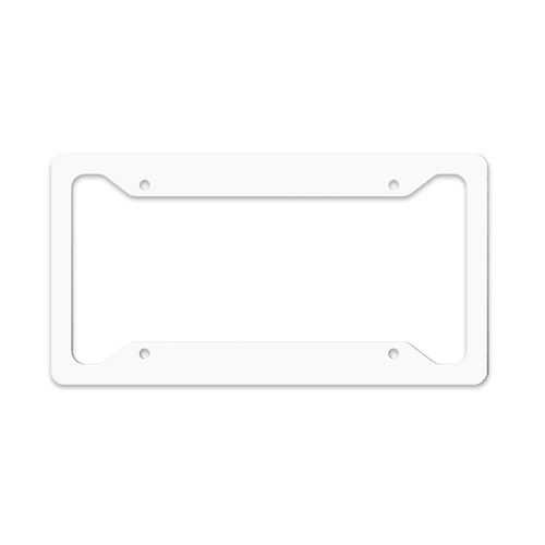 Unisub 12.188" x 6.46" Sublimation Aluminium License Plate Frame - Gloss White - Original 4 Notch