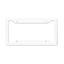 Unisub 12.188" x 6.46" Sublimation Aluminium License Plate Frame - Gloss White - Original 4 Notch