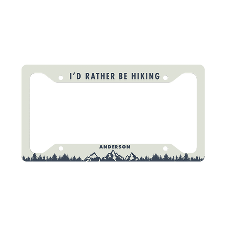 Unisub 12.188" x 6.46" Sublimation Aluminium License Plate Frame - Gloss White - Original 4 Notch - HeatPressNation