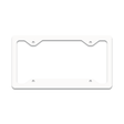 Unisub 12.21" x 6.46" Sublimation Aluminium License Plate Frame - Gloss White - Slim Line 4 Notch - HeatPressNation