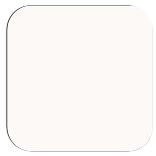 Unisub 3.54" x 3.54" Sublimation Hardboard Square Coaster - Semi Gloss White/Raw Back - HeatPressNation