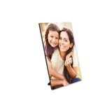 ChromaLuxe 7" x 5" 1/4" Sublimation MDF Wood Photo Panel w/ Kickstand - Gloss White/Black Back - HeatPressNation